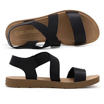 DREAM PAIRS Stylish Open Toe Summer Sandals for Women