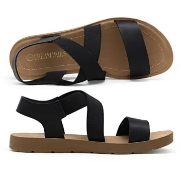 DREAM PAIRS Stylish Open Toe Summer Sandals for Women