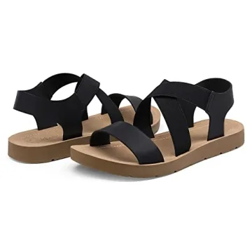 DREAM PAIRS Stylish Open Toe Summer Sandals for Women