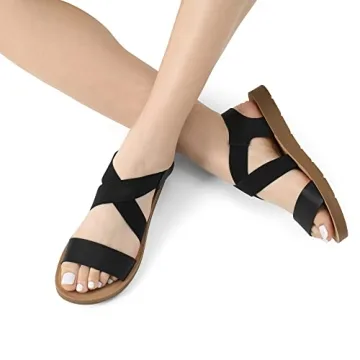 DREAM PAIRS Stylish Open Toe Summer Sandals for Women