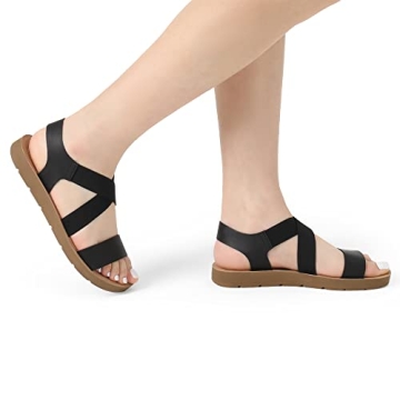 DREAM PAIRS Stylish Open Toe Summer Sandals for Women