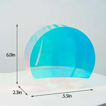 Iridescent Acrylic Vase for Home Office Decor Easily Organizes