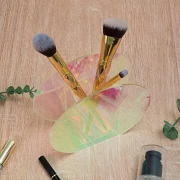 Iridescent Acrylic Vase for Home Office Decor Easily Organizes