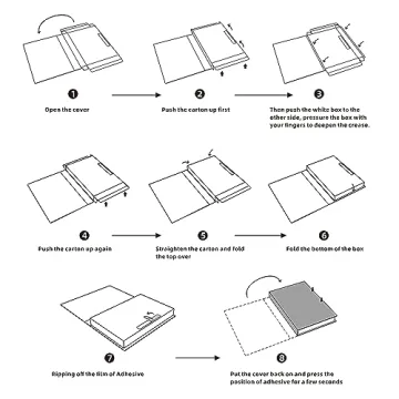 PTShadow 4 Pieces Folding Decorative Books for Home Decor, Black and White Bookshelf Decorations, Library Decorations, Coffee Table Decorations for Home Sweet Stacking Books
