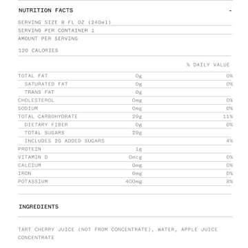 Cheribundi ORIGINAL Tart Cherry Juice Lightly Sweetened with Apple Juice - Fight Inflammation Pro Athlete Workout and Muscle Support Recovery, Pack of 12