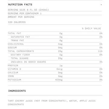 Cheribundi ORIGINAL Tart Cherry Juice Lightly Sweetened with Apple Juice - Fight Inflammation Pro Athlete Workout and Muscle Support Recovery, Pack of 12