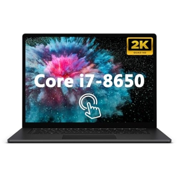 Microsoft Surface Laptop 2, 13.5" Business Laptop, Core i7-8650, 16GB RAM, 512GB SSD, Windows 10 Pro...