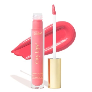 City Beauty City Lips Plumping Lip Gloss Watermelon - High-Shine Gloss for Fuller, Younger-Looking L...