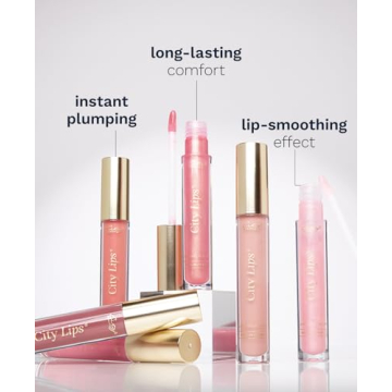City Beauty City Lips Plumping Lip Gloss Watermelon - High-Shine Gloss for Fuller, Younger-Looking Lips | Hydrating & Smoothing Lip Treatment Hyaluronic Acid