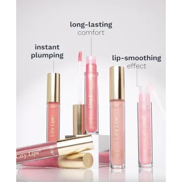 City Beauty City Lips Plumping Lip Gloss Watermelon - High-Shine Gloss for Fuller, Younger-Looking Lips | Hydrating & Smoothing Lip Treatment Hyaluronic Acid