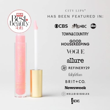 City Beauty City Lips Plumping Lip Gloss Watermelon - High-Shine Gloss for Fuller, Younger-Looking Lips | Hydrating & Smoothing Lip Treatment Hyaluronic Acid