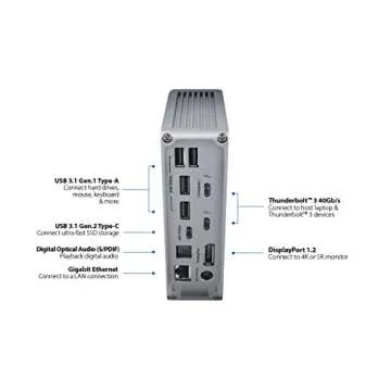 CalDigit TS3 Plus Thunderbolt 3 Dock with 2 Meter Thunderbolt 4 Cable Bundle for Mac and Windows PC