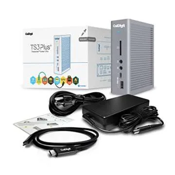 CalDigit TS3 Plus Thunderbolt 3 Dock with 2 Meter Thunderbolt 4 Cable Bundle for Mac and Windows PC