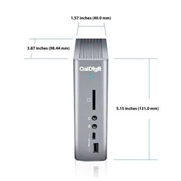 CalDigit TS3 Plus Thunderbolt 3 Dock with 2 Meter Thunderbolt 4 Cable Bundle for Mac and Windows PC