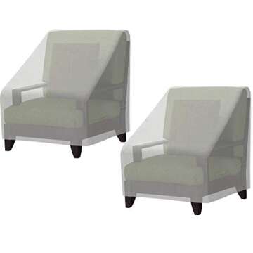Simple Houseware Patio Chair Covers Waterproof 2 Pack, 39 x 32 x 29 Inches