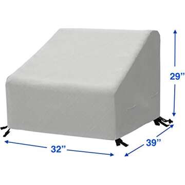 Simple Houseware Patio Chair Covers Waterproof 2 Pack, 39 x 32 x 29 Inches