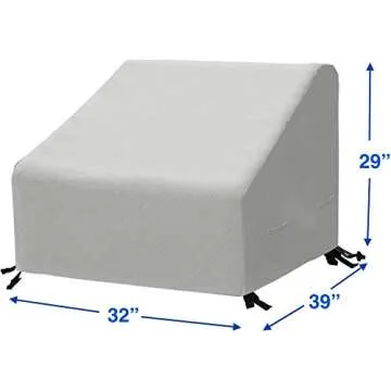 Simple Houseware Patio Chair Covers Waterproof 2 Pack, 39 x 32 x 29 Inches