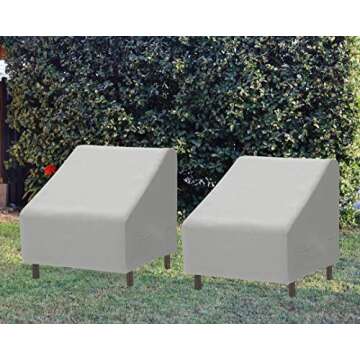 Simple Houseware Patio Chair Covers Waterproof 2 Pack, 39 x 32 x 29 Inches