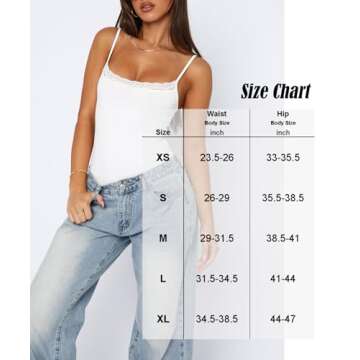 Navneet Women Lace Bodysuit Sexy Square Neck Sleeveless Cami Spaghetti Strap Thong Bodysuit Backless Body Suits Tops Leotard Black S