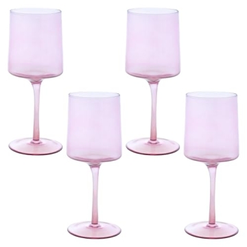 Karma Mid Century Wine Glasses Lilac Set of Four