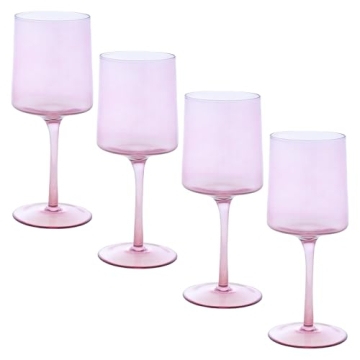 Karma Mid Century Wine Glasses Lilac Set of Four