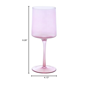 Karma Mid Century Wine Glasses Lilac Set of Four