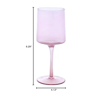 Karma Mid Century Wine Glasses Lilac Set of Four