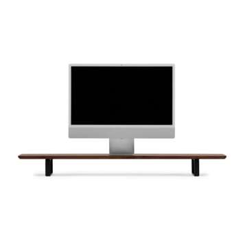 Oakywood Dual Monitor Stand - Handmade in EU - Natural Wood Monitor Stand Riser - Laptop Accessories – 220 lbs (100 kg) Capacity - 41.3"x9" (105x23 cm) – 100% Natural Walnut Wood