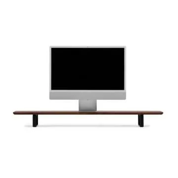 Oakywood Dual Monitor Stand - Handmade in EU - Natural Wood Monitor Stand Riser - Laptop Accessories – 220 lbs (100 kg) Capacity - 41.3"x9" (105x23 cm) – 100% Natural Walnut Wood