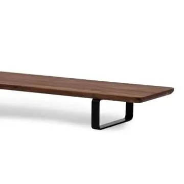 Oakywood Dual Monitor Stand - Handmade in EU - Natural Wood Monitor Stand Riser - Laptop Accessories – 220 lbs (100 kg) Capacity - 41.3"x9" (105x23 cm) – 100% Natural Walnut Wood