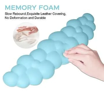 JIKIOU Cloud Leather Keyboard Wrist Rest for Comfort