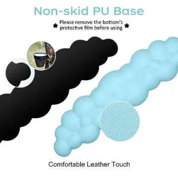 JIKIOU Cloud Leather Keyboard Wrist Rest for Comfort