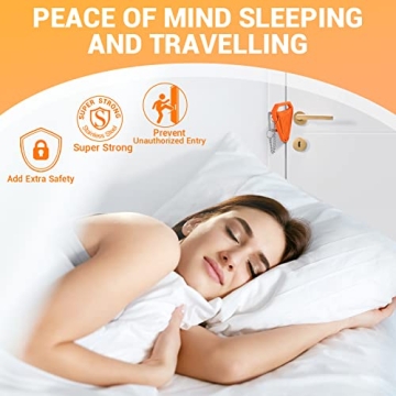Portable Door Locks for Travelers - 2 Pack Safety Locks