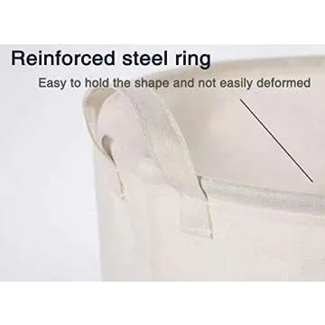 Runtoo 19.7" Large Sized Laundry Hamper Waterproof Foldable Canvas Sports Basketball Football Bucket Clothing Basket with Handles for Storage Bins Kids Room Home Organizer Nursery (sport theme)