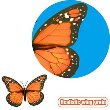 AQUEENLY 4.72" Artificial Monarch Butterfly Decorations