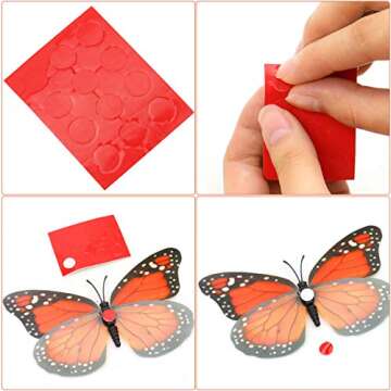 AQUEENLY 4.72" Artificial Monarch Butterfly Decorations