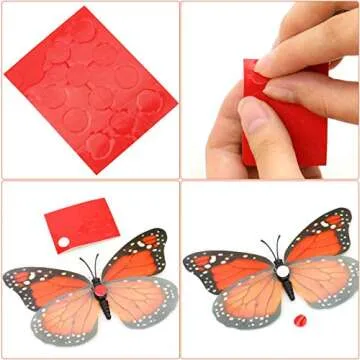 AQUEENLY 4.72" Artificial Monarch Butterfly Decorations