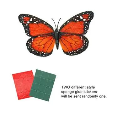 AQUEENLY 4.72" Artificial Monarch Butterfly Decorations