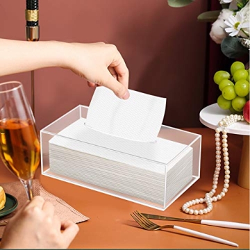 Phineoly Clear Acrylic Tissue Box Holder for Stylish Spaces