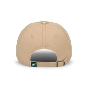 FOCO Men's Philadelphia Eagles-Khaki Cap NFL Logo Casual Hat, Team Color