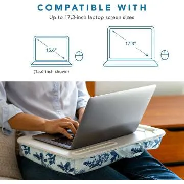 LapGear Blue Blossoms Lap Desk for 15.6" Laptops