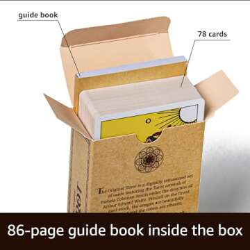 The Original Tarot Cards Deck with Guide Book for Beginners, Improved Alternative to Rider Waite Tar...