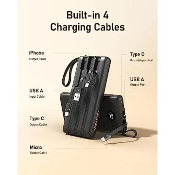 VEEKTOMX 10000mAh Portable Charger for iPhone & Android