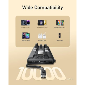 VEEKTOMX 10000mAh Portable Charger for iPhone & Android