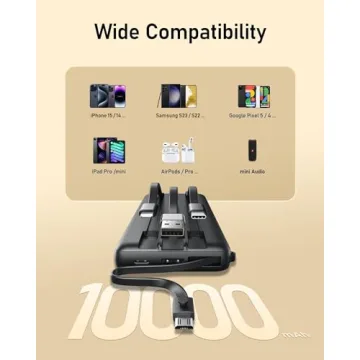 VEEKTOMX 10000mAh Portable Charger for iPhone & Android