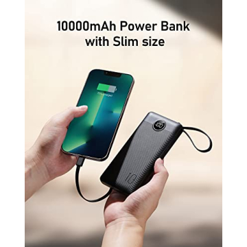 VEEKTOMX 10000mAh Portable Charger for iPhone & Android