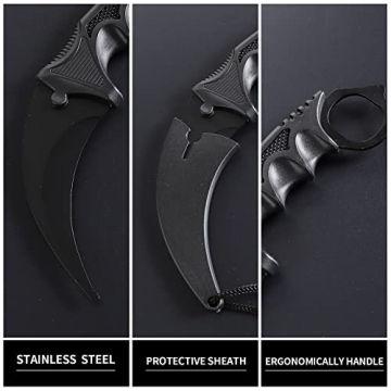 Milaloko Karambit Knife Set - Tactical, Stylish & Functional