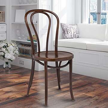 Hairpin Bentwood Chairs - Natural Handcrafted Wood Dining Room - Modern Dining Chairs for Kitchen, B...