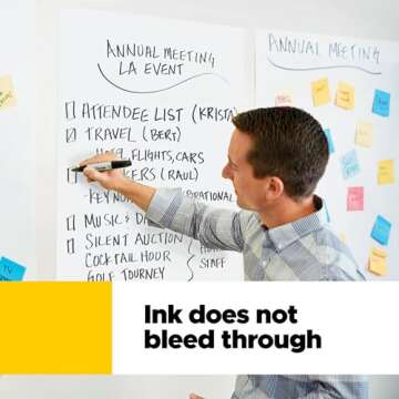 Post-it Self-Stick Mini Easel Pad, 15 in x 18 in, 20 Sheets/Pad, 3 Pads, Great for Virtual Teachers and Students (577-3PK)