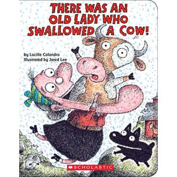 There Was an Old Lady Who Swallowed a Cow! (Board Book)